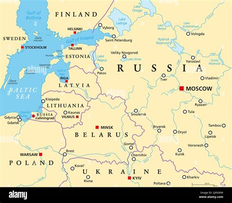 Unveiling the Geographic Tapestry: A Map of Poland and Russia