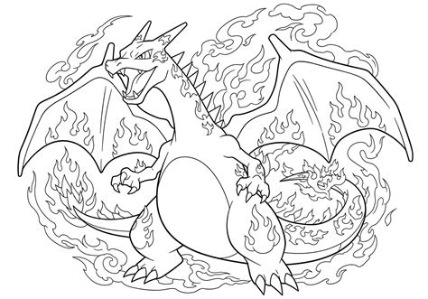 Unleash Your Inner Artist: Mega Charizard Coloring Pages