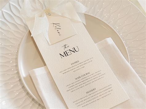 Elegant Wedding Menu Cards: A Guide to Perfecting Your Reception