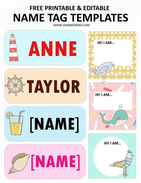 Crafting Unforgettable First Impressions: Editable Printable Name Tag Templates