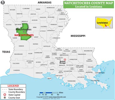 Detailed Map of Natchitoches Parish, Louisiana: Explore History and Beauty