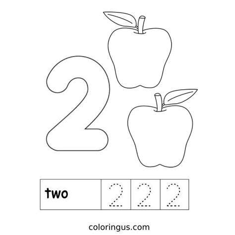 Number 2 Coloring Sheet: Fun & Educational Printable for Kids