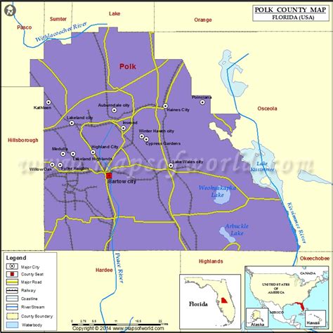 Map of Florida's Polk County: Discover the Heart of the Sunshine State