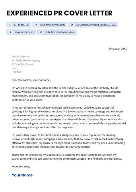 Crafting an Irresistible PR Cover Letter for Media Success
