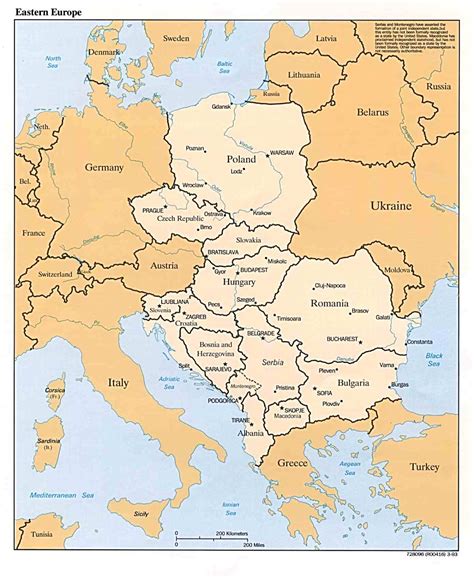 Printable Map of Eastern Europe: Explore the Region's Rich History and Geography