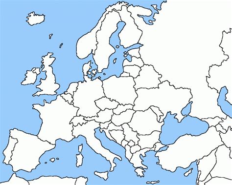 Printable Blank Map of Europe: Your Essential Learning and Customization Tool