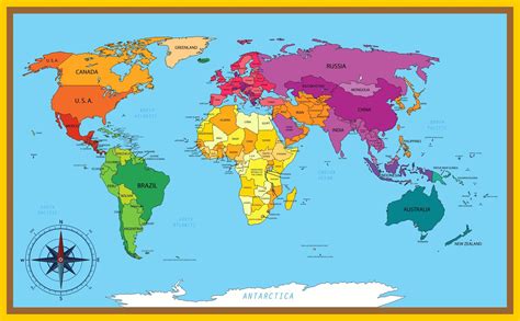Printable World Map with Countries for Education and Exploration