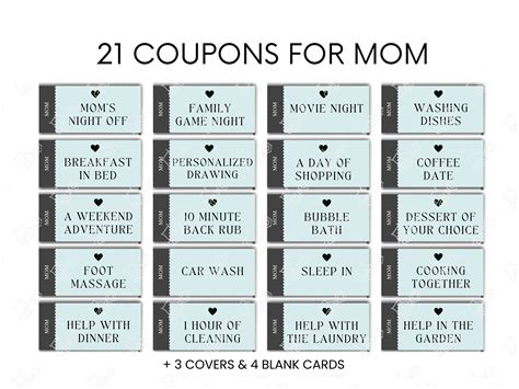 Heartfelt Printable Mom Coupons: A Gift from the Heart