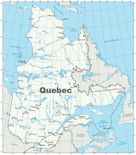 Detailed Map of Quebec with Major Cities & Regions Guide