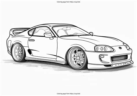 Supra Car Colouring Pages for Enthusiasts