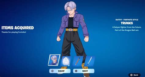 Trunks Skin Arrives in Fortnite: Unleash Saiyan Power