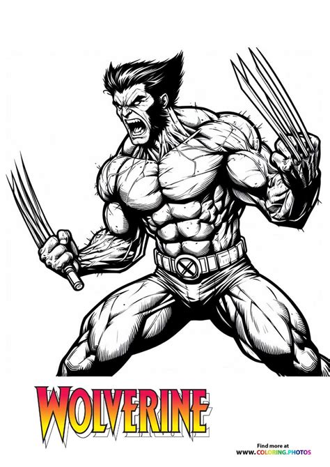 Wolverine Colouring Pages: Unleash Your Inner Artist with Logan